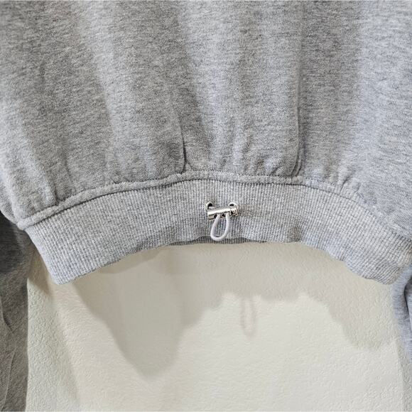 For Love And Lemons Gray Cropped Boxy Hoodie - Picture 6 of 11